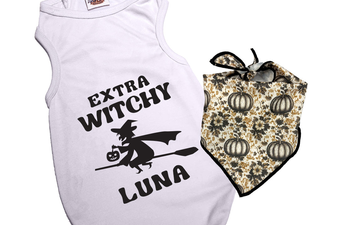 Halloween Dog Shirt | Personalized Extra Witchy